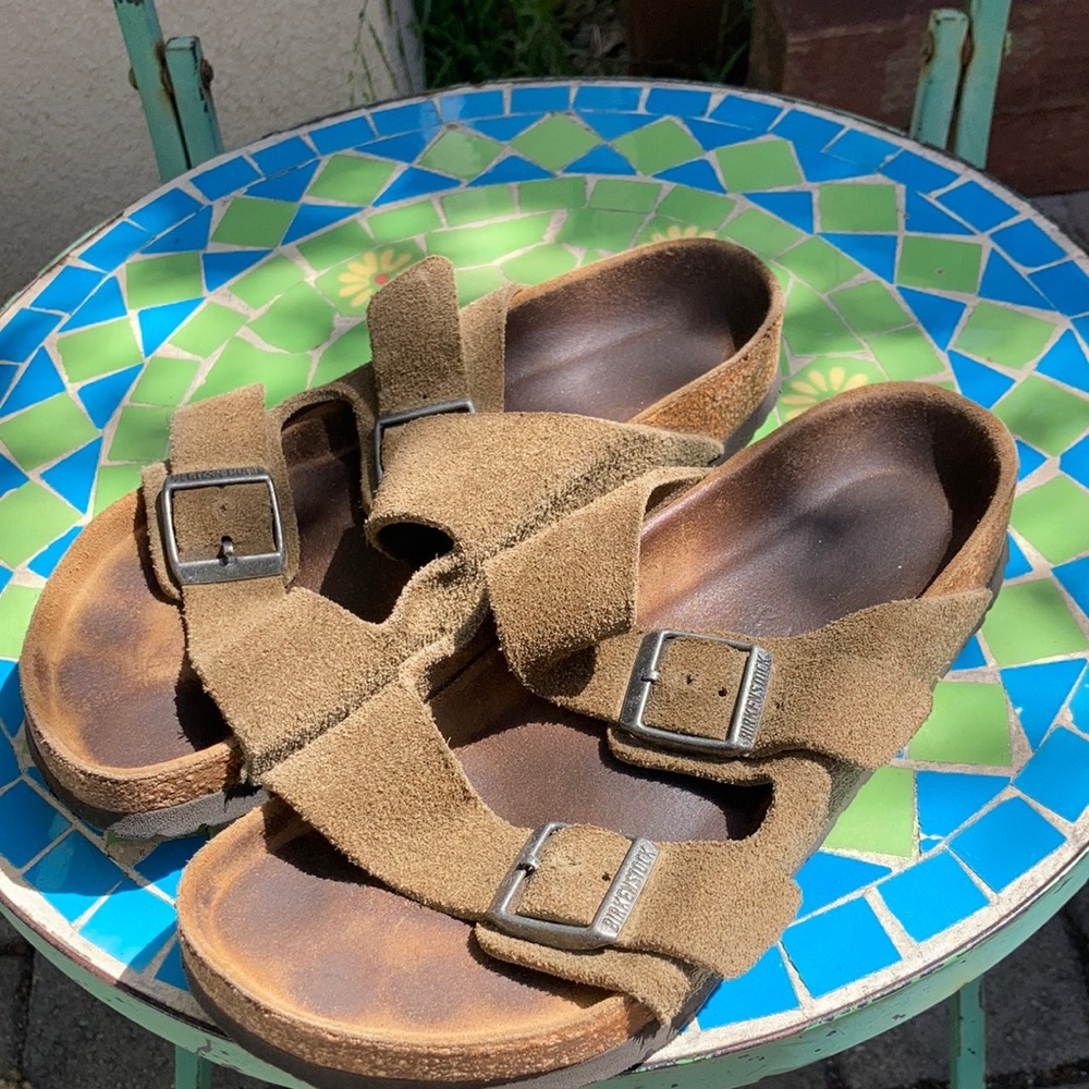 Birkenstock Arizona - olive suede s36